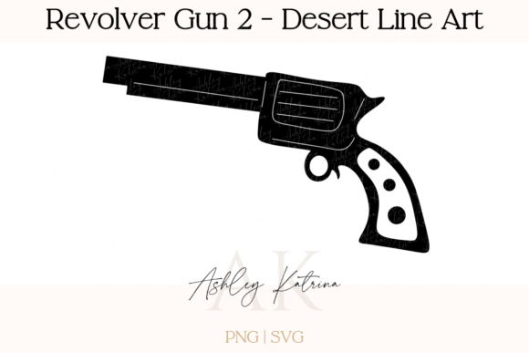 Download Revolver Gun 2 - Western Desert Line Art - Revolver Collection