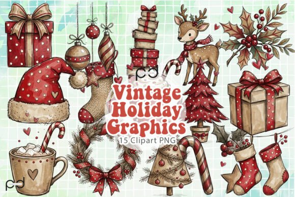 Download Vintage Holiday Graphics - Holiday Collection